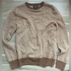 J. Crew Men's Cashmere Crewneck Brown Sweater Size S